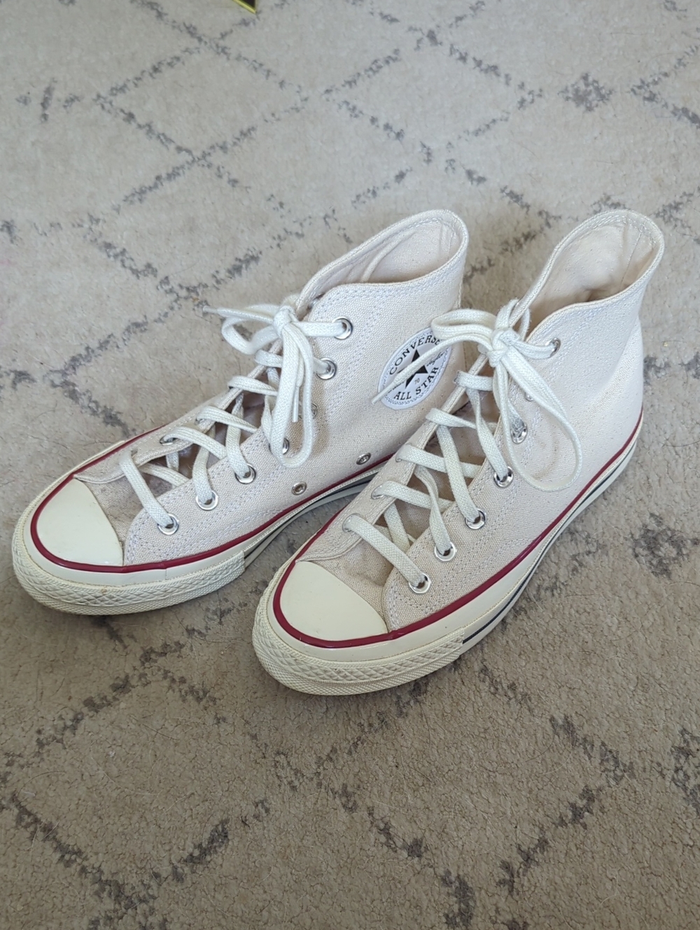 Converse High Top Chuck 70 Canvas in Parchment Brown/Garnet/Egret